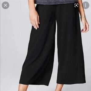 J Jill Gauchos Culottes Longline Long Line Solid Black Pull On Shorts Size S